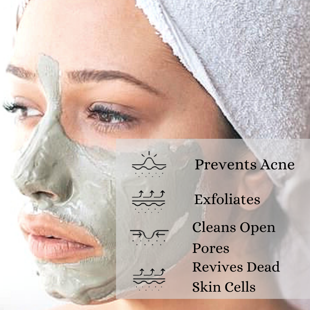 Australian Green Clay Detoxifying Treatment Mask (200gms) + Lavender & Chamomile Anti-Acne Face Mist
