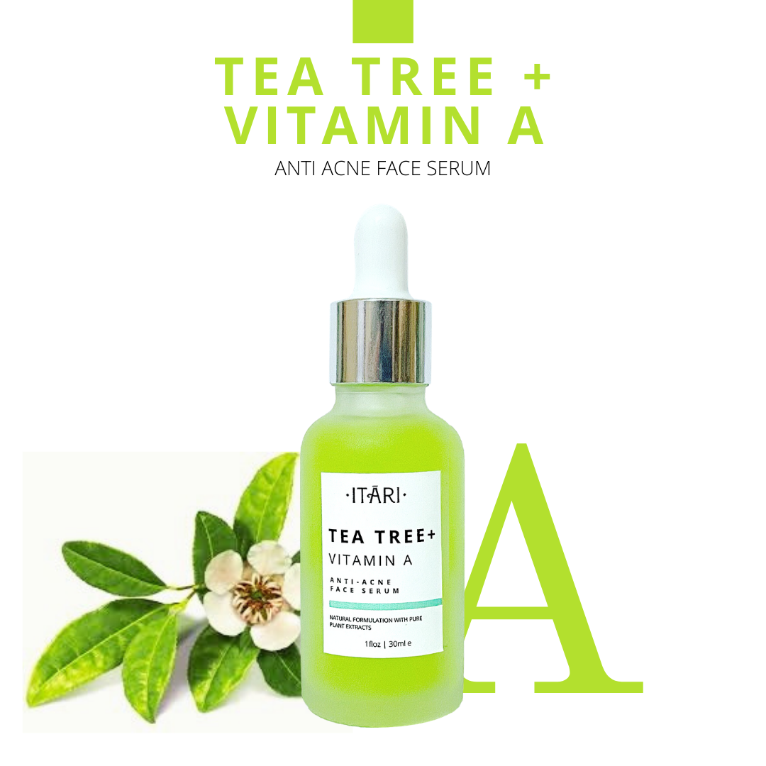 Tea Tree + Vitamin A Anti Acne Serum W/ Green Tea and Neem Extracts