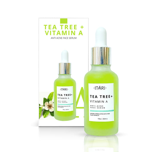 Tea Tree + Vitamin A Anti Acne Serum W/ Green Tea and Neem Extracts
