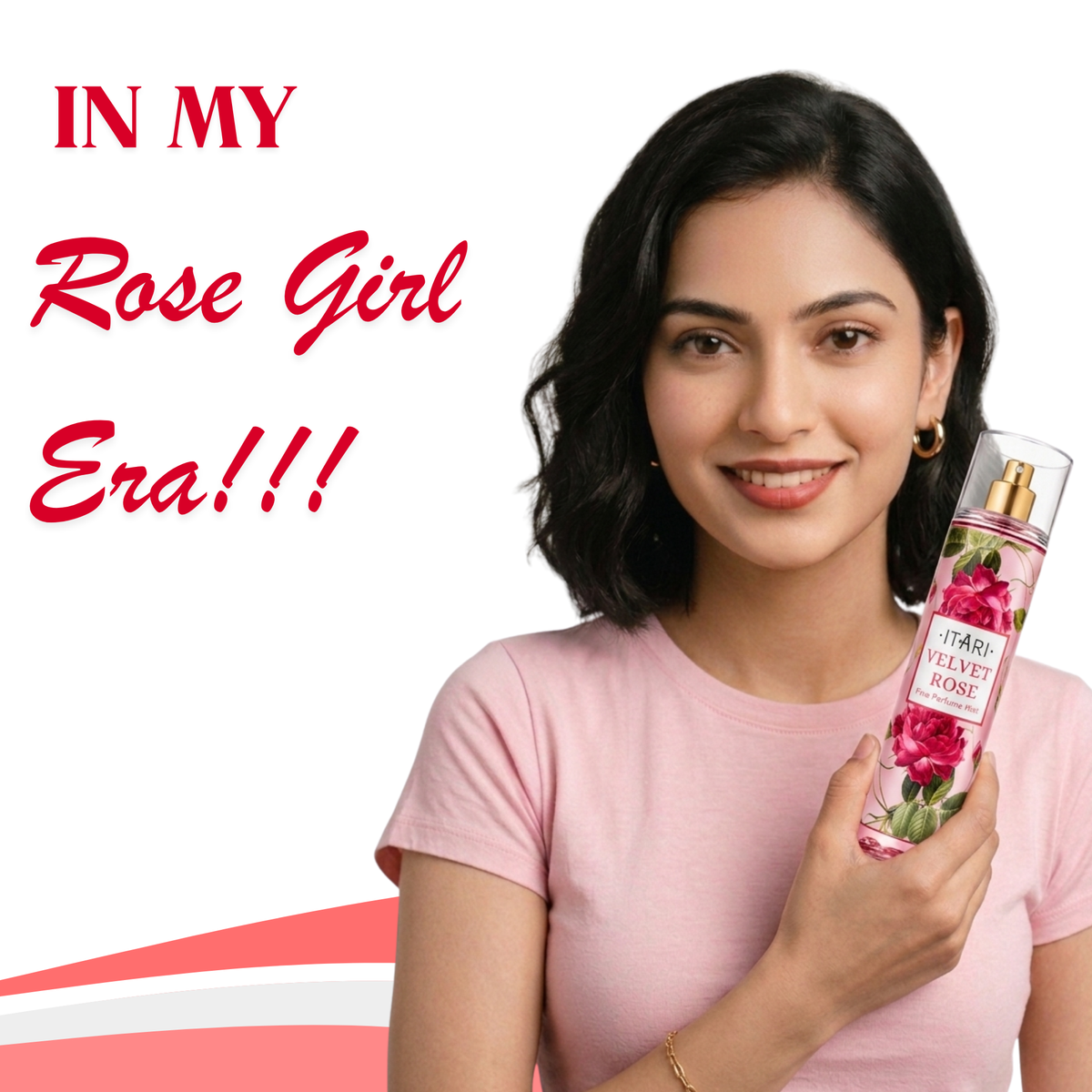 Velvet Rose Body Perfume Mist with Notes of Bulgarian Rose, Musk & Incense 150ml