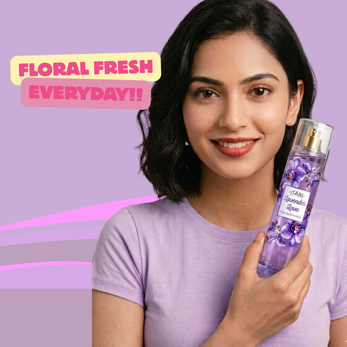 Lavender Love Body Perfume Mist with Notes of Lavender, Orange Blossom & Water Lily 150ml