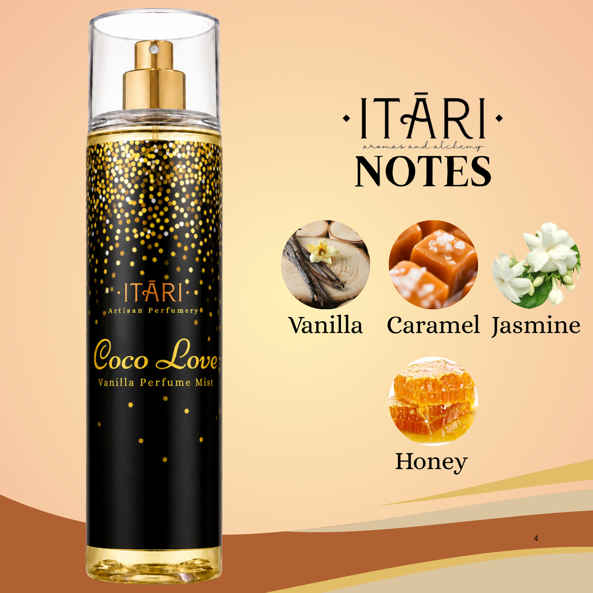 Itari Coco Love Perfume Mist | Rich Vanilla, Caramel, Brown Sugar,  White Musk and Amber 150Ml