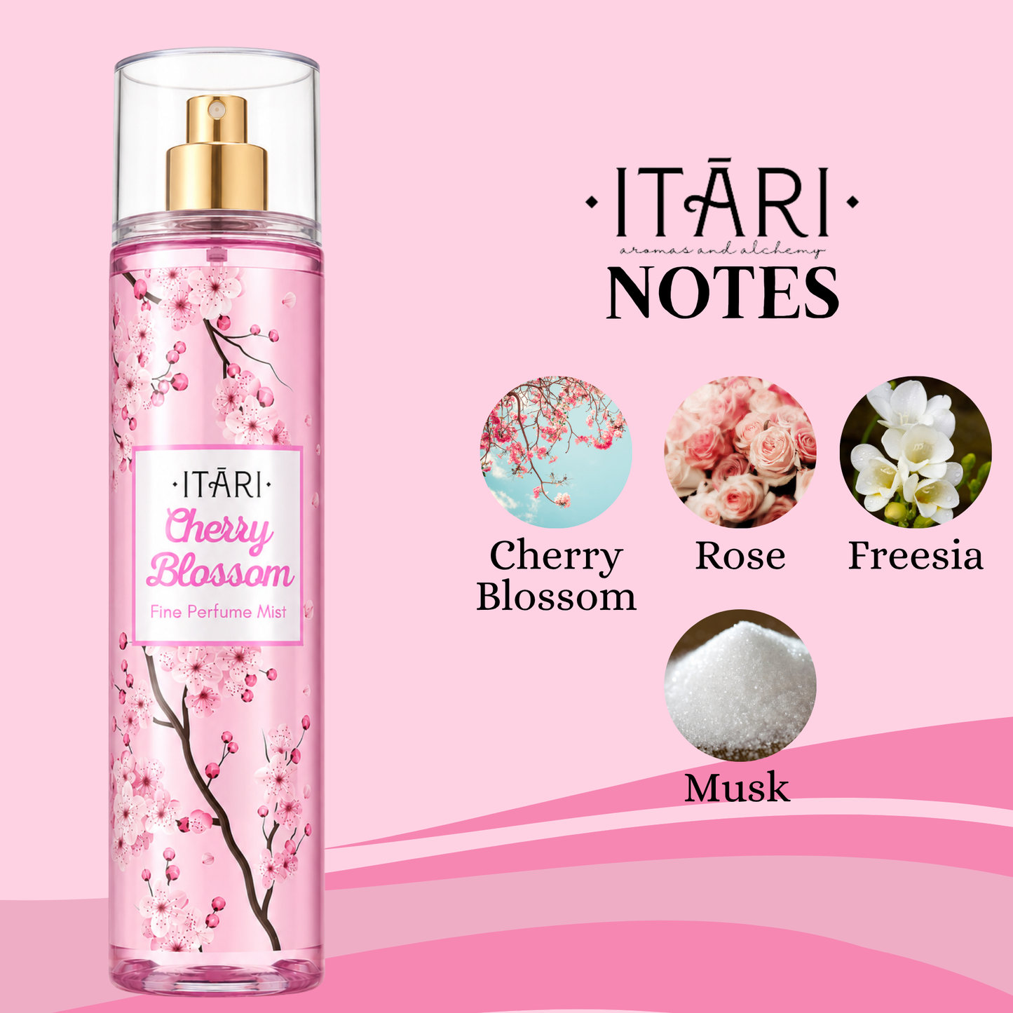 Cherry Blossom Body Perfume Mist with fresh floral notes of Japanese Cherry Blossom 150MLL