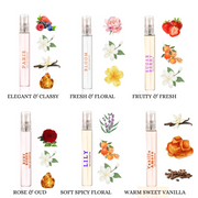 Itari Luxury Women Trial Pack Of 6 X 10Ml Pocket Perfumes Fragrance Mix Of Edp, Edt & Edc Long Lasting Perfume Sweet, Floral, Vanilla, Rose & Musky