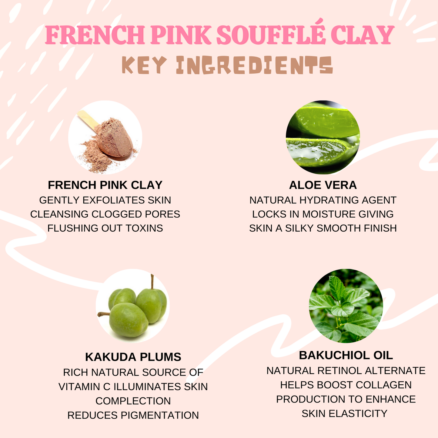 French Pink Soufflé Clay Exfoliating Floral Mask | No Parabens, No Silicones, No Added Fragrance | 150gms