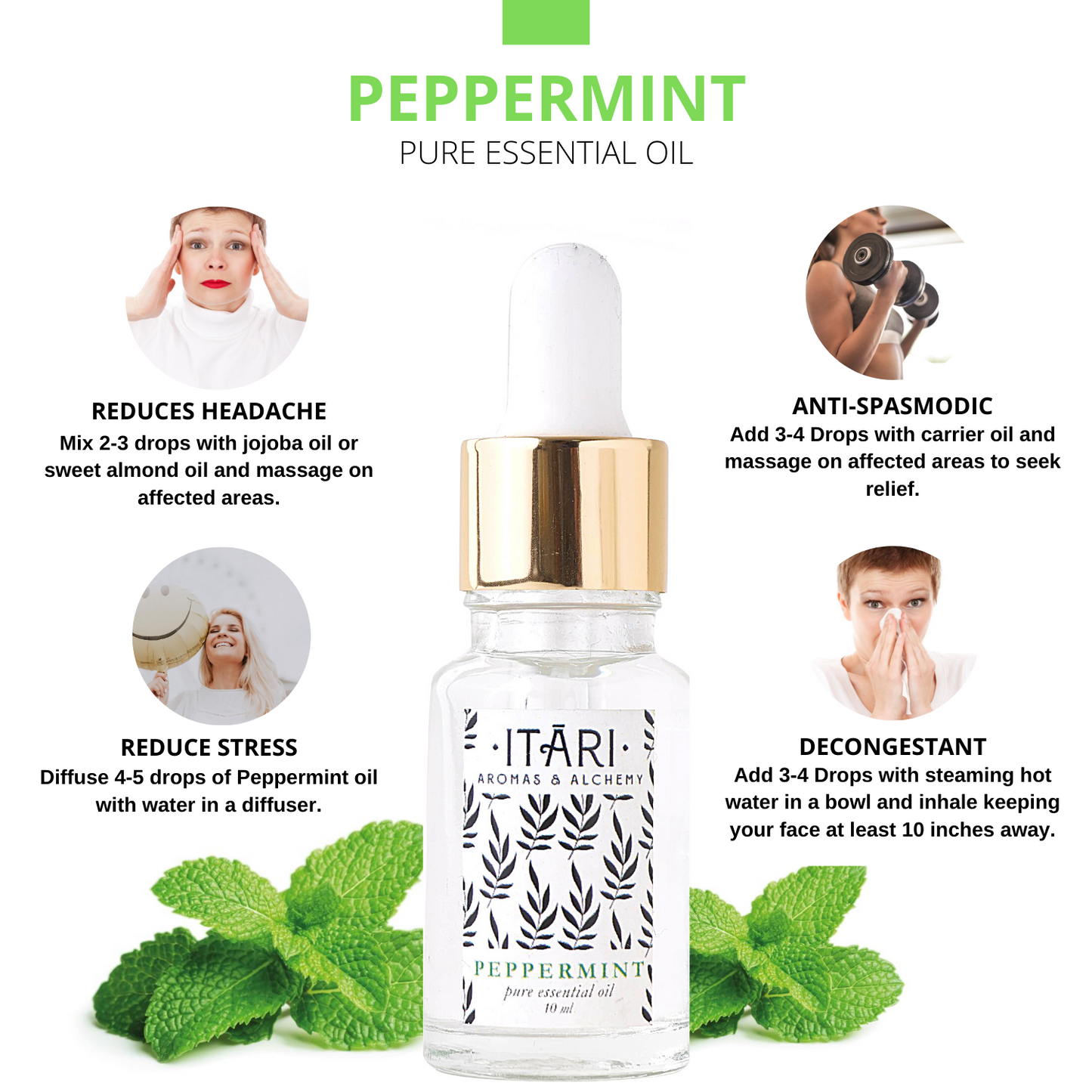 Pure Peppermint Essential Oil | 100% Natural Ingredients Only No Petroleum Jelly