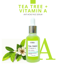 Load image into Gallery viewer, Tea Tree + Vitamin A Anti Acne Serum W/ Green Tea and Neem Extracts
