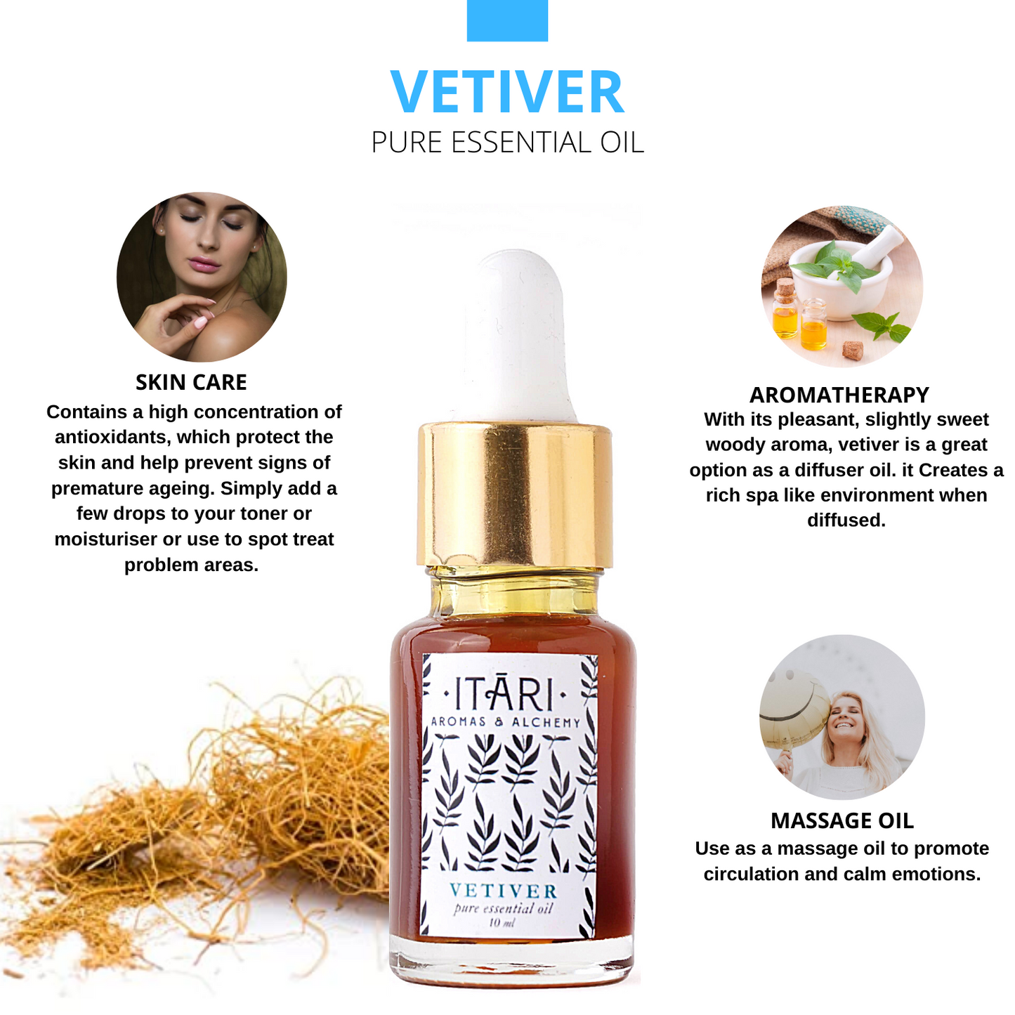 Pure Vetiver Essential Oil