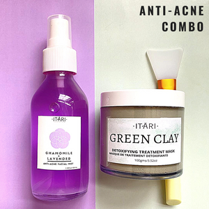 Australian Green Clay Detoxifying Treatment Mask (200gms) + Lavender & Chamomile Anti-Acne Face Mist